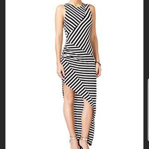 NWT Striped Asymmetric Maxi Dress
